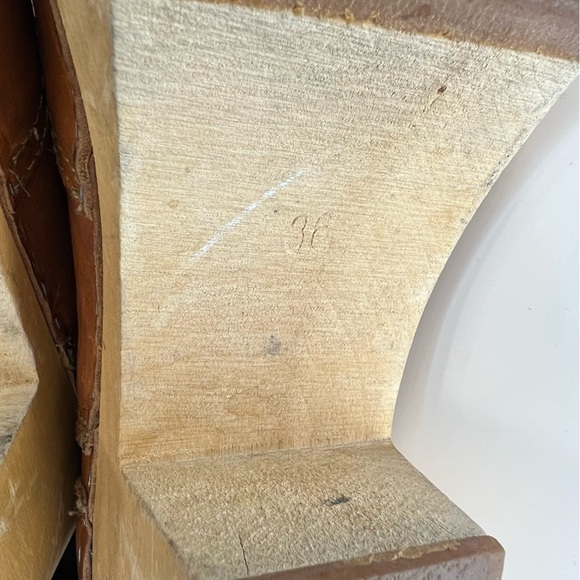 Swedish Hasbeens Toffel Wood Sole Clog Leather Ankle Boot Sz 36 - Picture 11 of 12